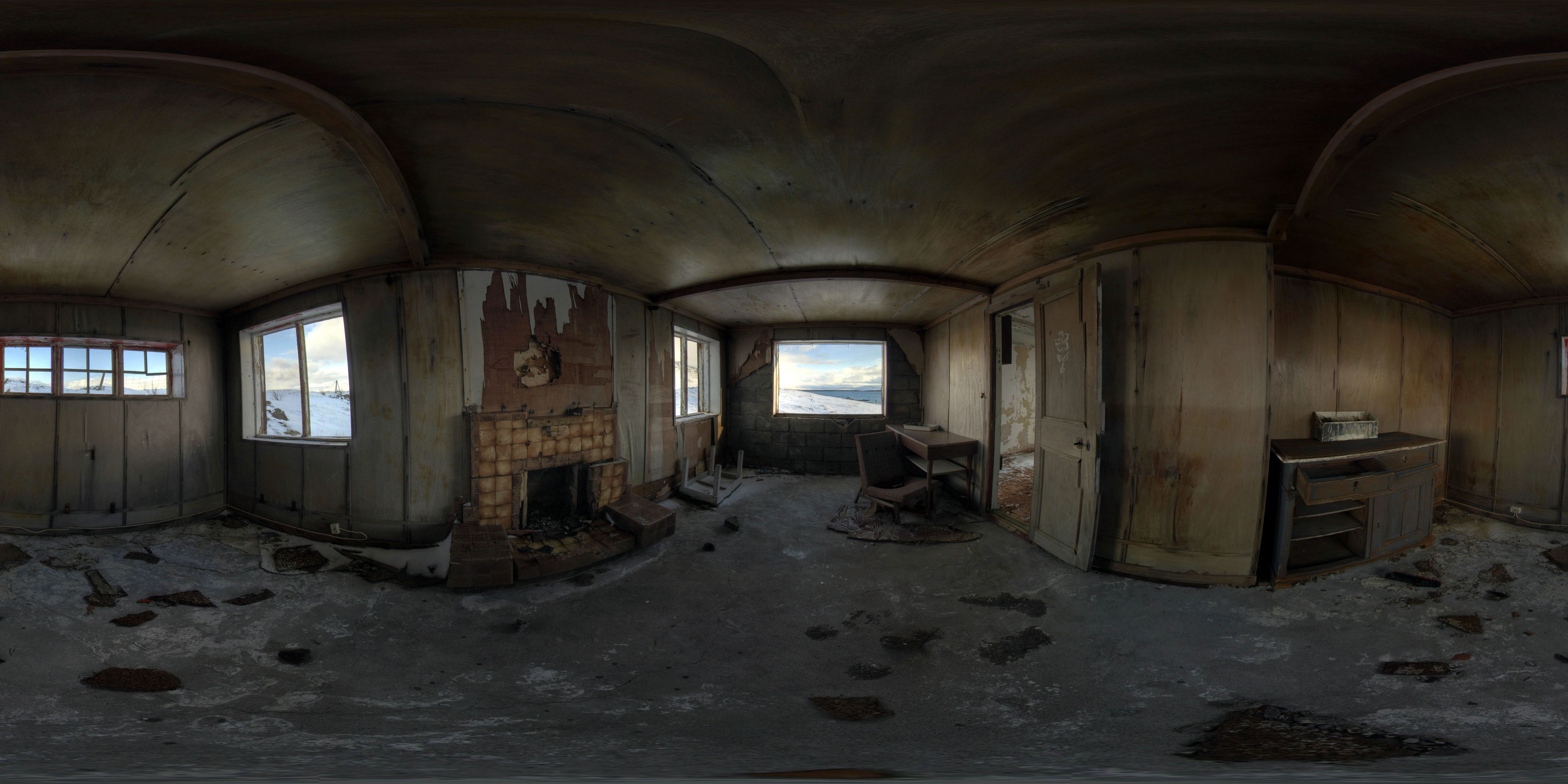 A flat 360° photo